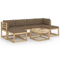 Thumbnail for 7-tlg. Garten-Lounge-Set mit Kissen Imprägniertes Kiefernholz