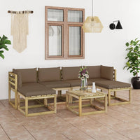 Thumbnail for 7-tlg. Garten-Lounge-Set mit Kissen Imprägniertes Kiefernholz