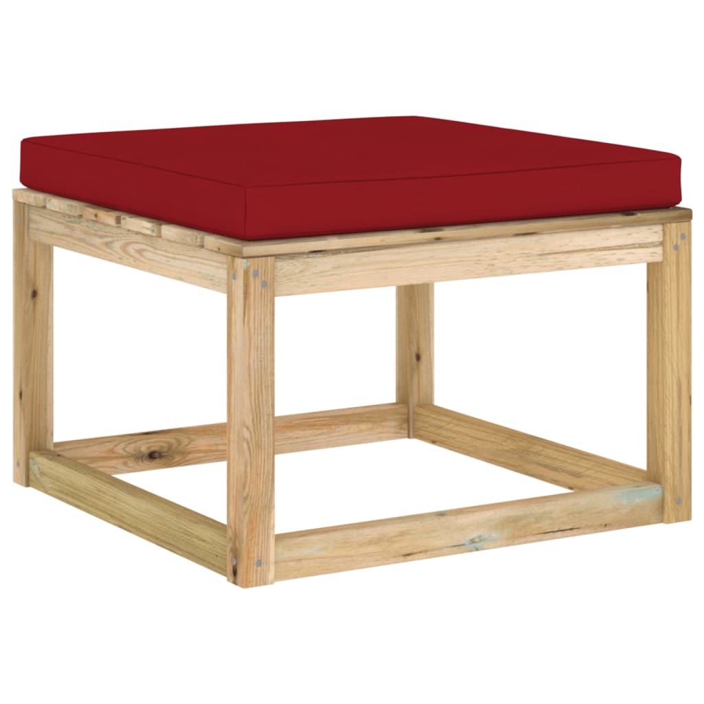 9-tlg. Garten-Lounge-Set mit Kissen Imprägniertes Kiefernholz