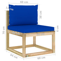 Thumbnail for 8-tlg. Garten-Lounge-Set mit Kissen Imprägniertes Kiefernholz