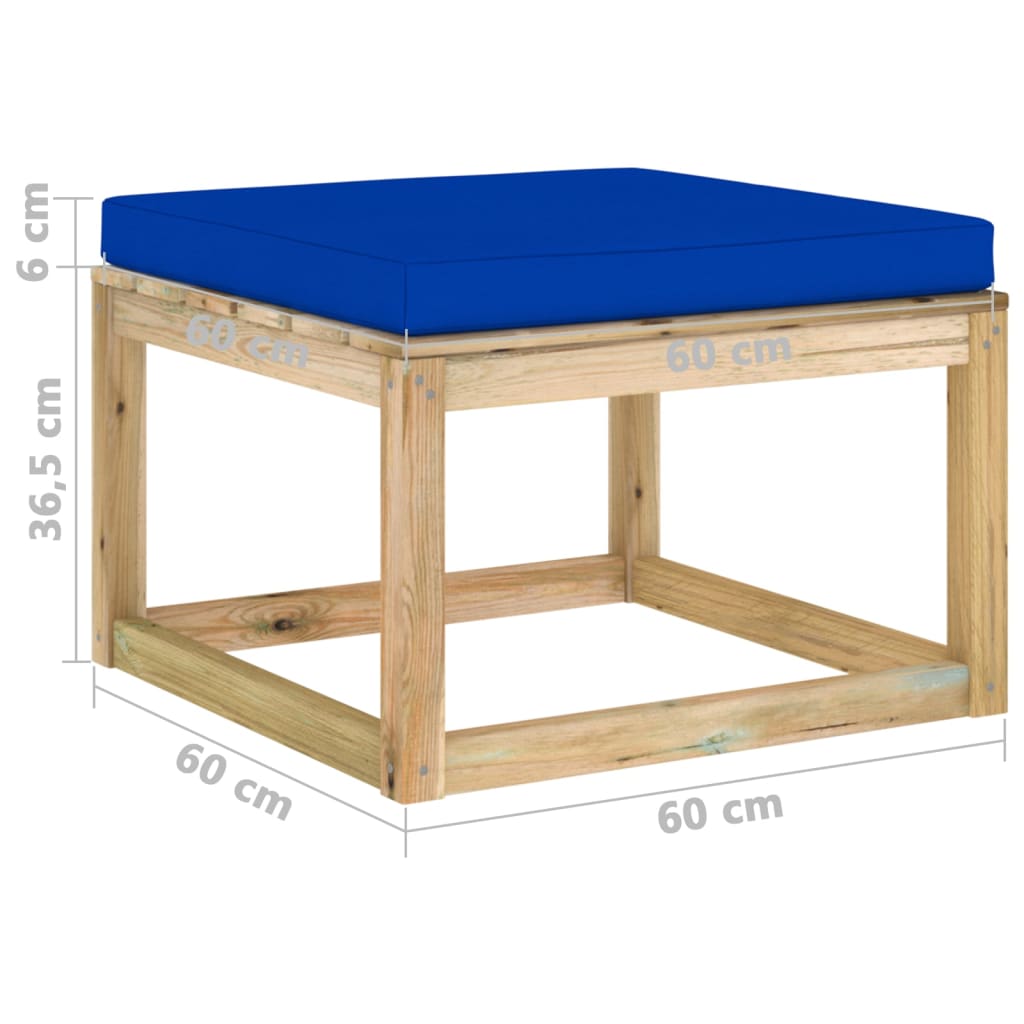 8-tlg. Garten-Lounge-Set mit Kissen Imprägniertes Kiefernholz
