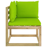 Thumbnail for Garten-Ecksofa mit Kissen Grün Imprägniertes Kiefernholz
