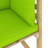 Thumbnail for Garten-Ecksofa mit Kissen Grün Imprägniertes Kiefernholz