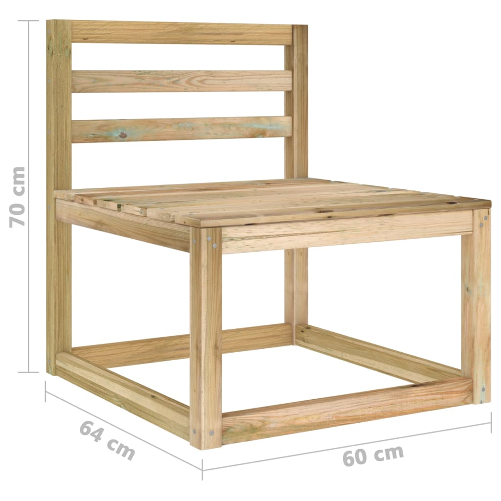 9-tlg. Garten-Lounge-Set Grün Imprägniertes Kiefernholz