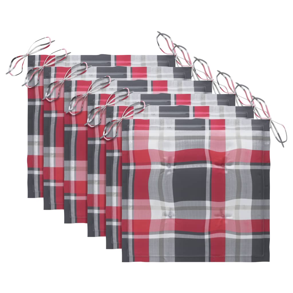 Klappbare Gartenstühle 6 Stk. mit Kissen Massivholz Akazie