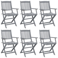 Thumbnail for Klappbare Gartenstühle 6 Stk. mit Kissen Massivholz Akazie