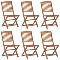 Thumbnail for Klappbare Gartenstühle 6 Stk. mit Kissen Massivholz Akazie