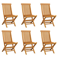 Thumbnail for Klappbare Gartenstühle 6 Stk. Massivholz Teak