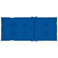 Thumbnail for Gartenstühle 4 Stk. mit Königsblauen Kissen Massivholz Teak