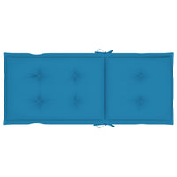 Thumbnail for Gartenstühle 6 Stk. mit Blauen Kissen Massivholz Teak