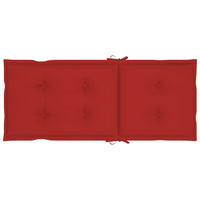 Thumbnail for Gartenstühle 6 Stk. mit Roten Kissen Massivholz Teak