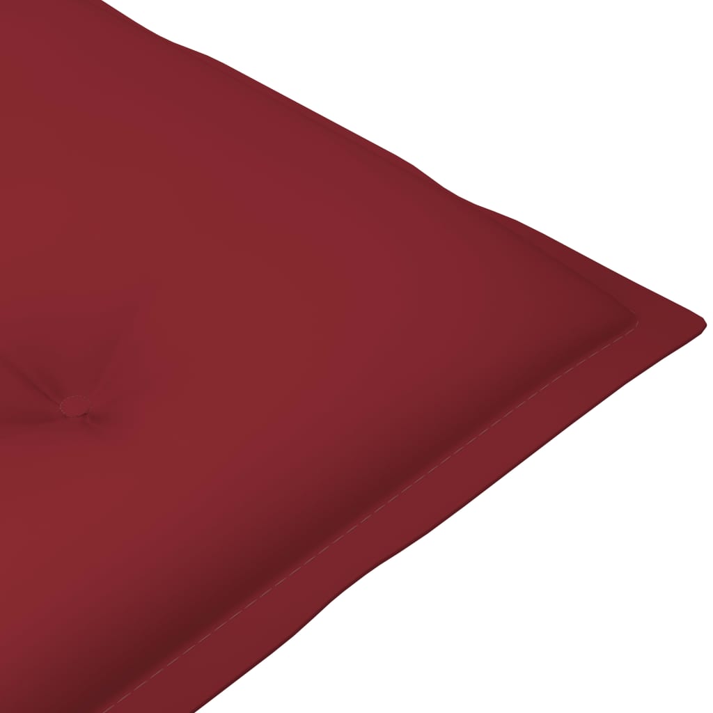 Gartenstühle 6 Stk. mit Weinroten Kissen Massivholz Teak