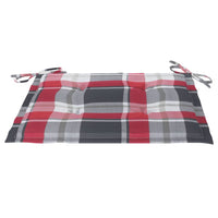 Thumbnail for Gartenstühle mit Kissen 6 Stk. Rot Karomuster Massivholz Teak