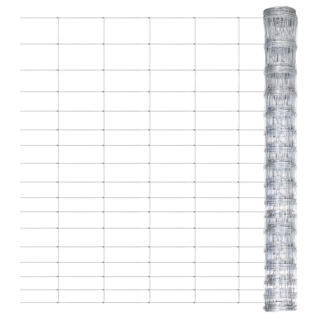 Gartenzaun Verzinkter Stahl 50x0,8 m Silbern