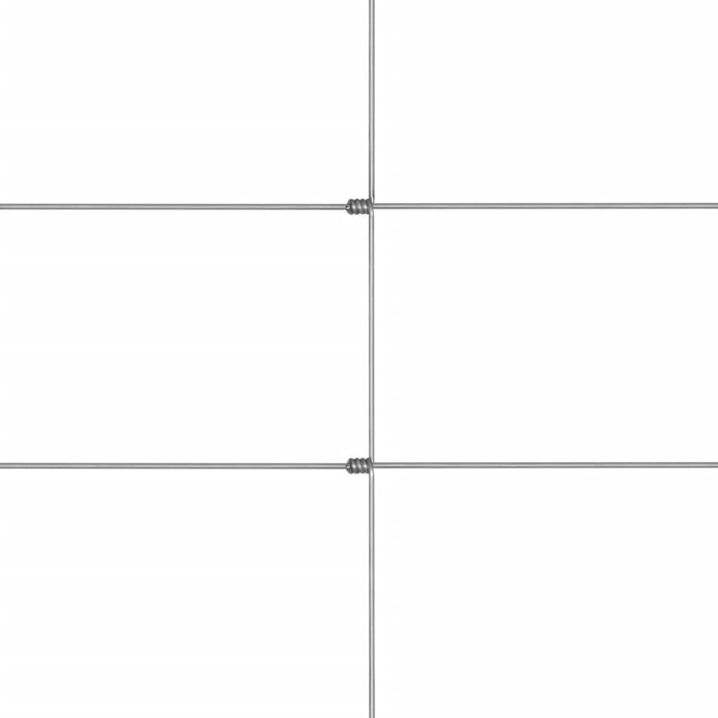 Gartenzaun Verzinkter Stahl 50x0,8 m Silbern