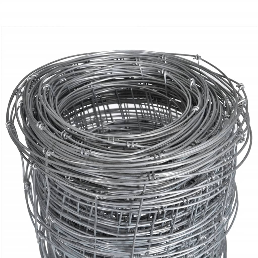 Gartenzaun Verzinkter Stahl 50x1,2 m Silbern