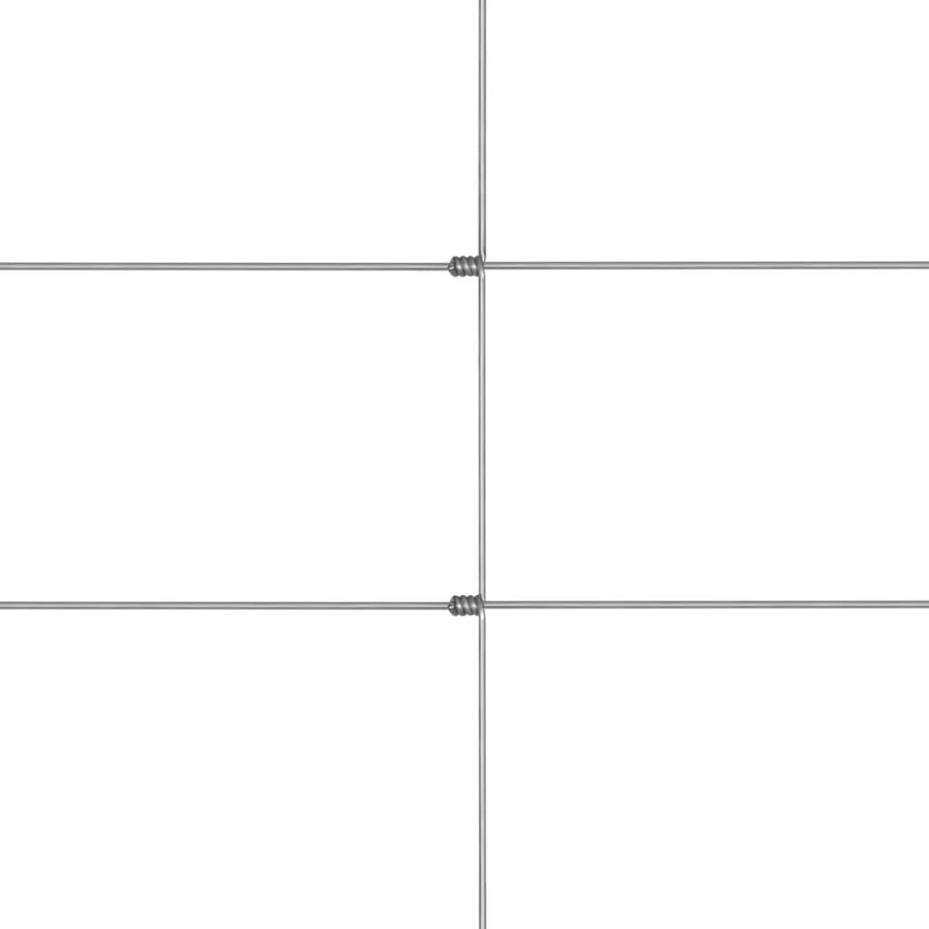 Gartenzaun Verzinkter Stahl 50x1,2 m Silbern