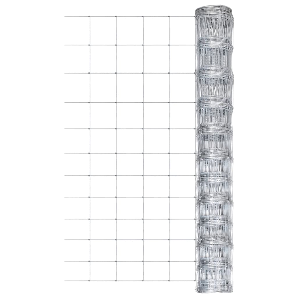 Gartenzaun Verzinkter Stahl 50 m 150 cm Silbern