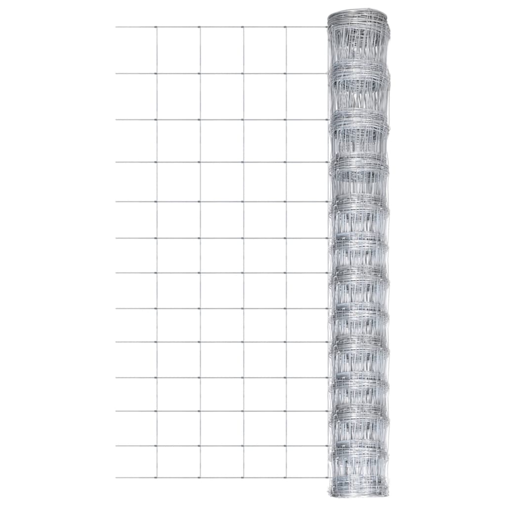 Gartenzaun Verzinkter Stahl 50 m 150 cm Silbern