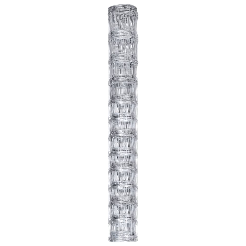 Gartenzaun Verzinkter Stahl 50 m 150 cm Silbern