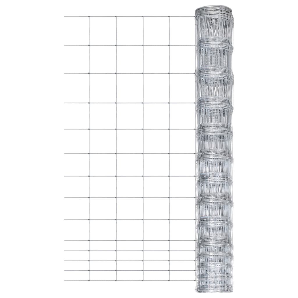 Gartenzaun Verzinkter Stahl 50 m 150 cm Silbern