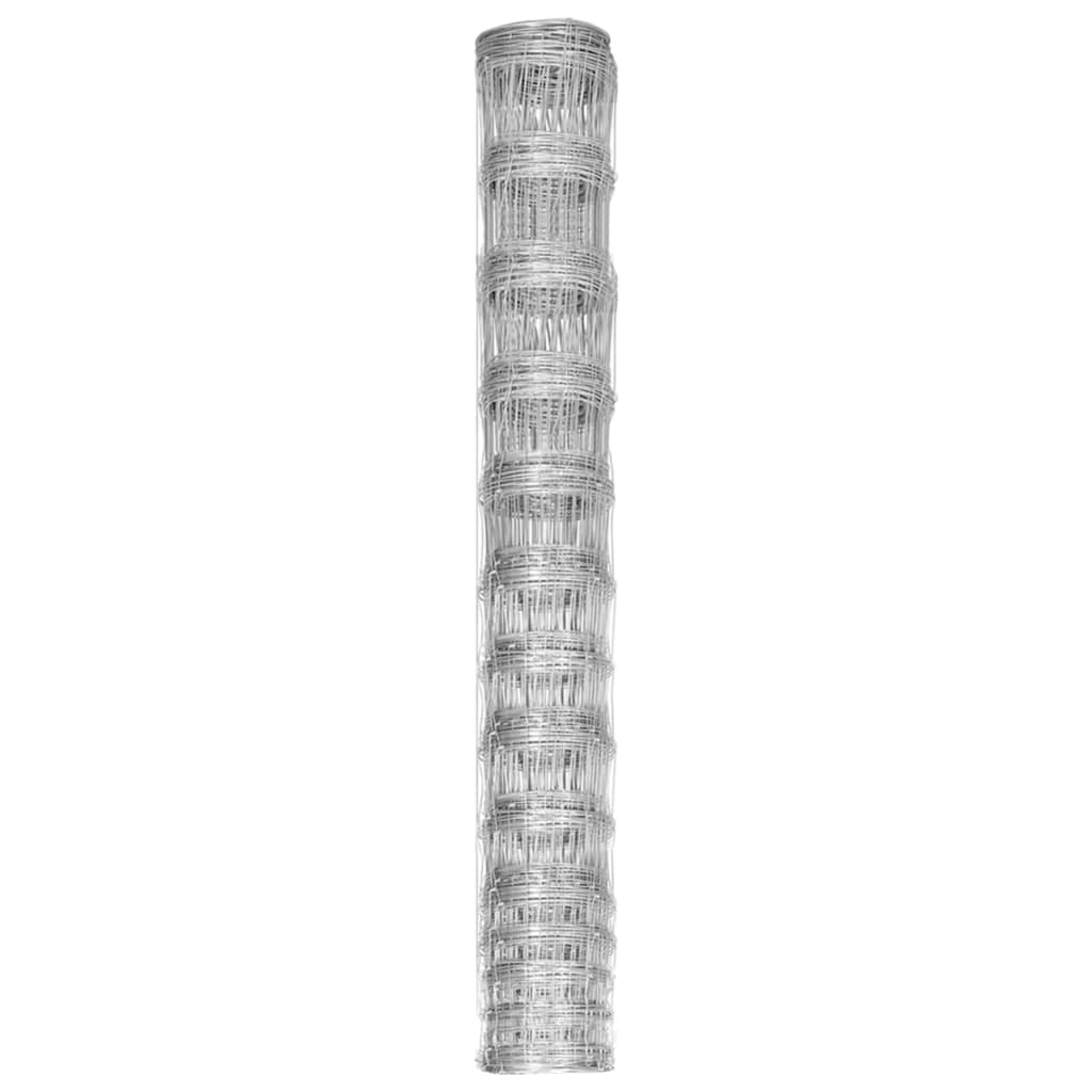 Gartenzaun Verzinkter Stahl 50 m 150 cm Silbern