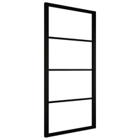Thumbnail for Schiebetür Aluminium und ESG-Glas 90x205 cm Schwarz