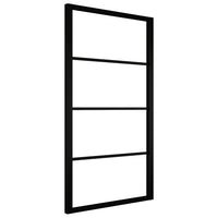 Thumbnail for Schiebetür Aluminium und ESG-Glas 102,5x205 cm Schwarz