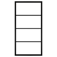 Thumbnail for Schiebetür Aluminium und ESG-Glas 102,5x205 cm Schwarz