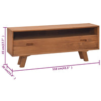 Thumbnail for TV-Schrank 110x30x45 cm Teak Massivholz