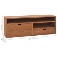 Thumbnail for TV-Schrank 110x30x40 cm Massivholz Teak