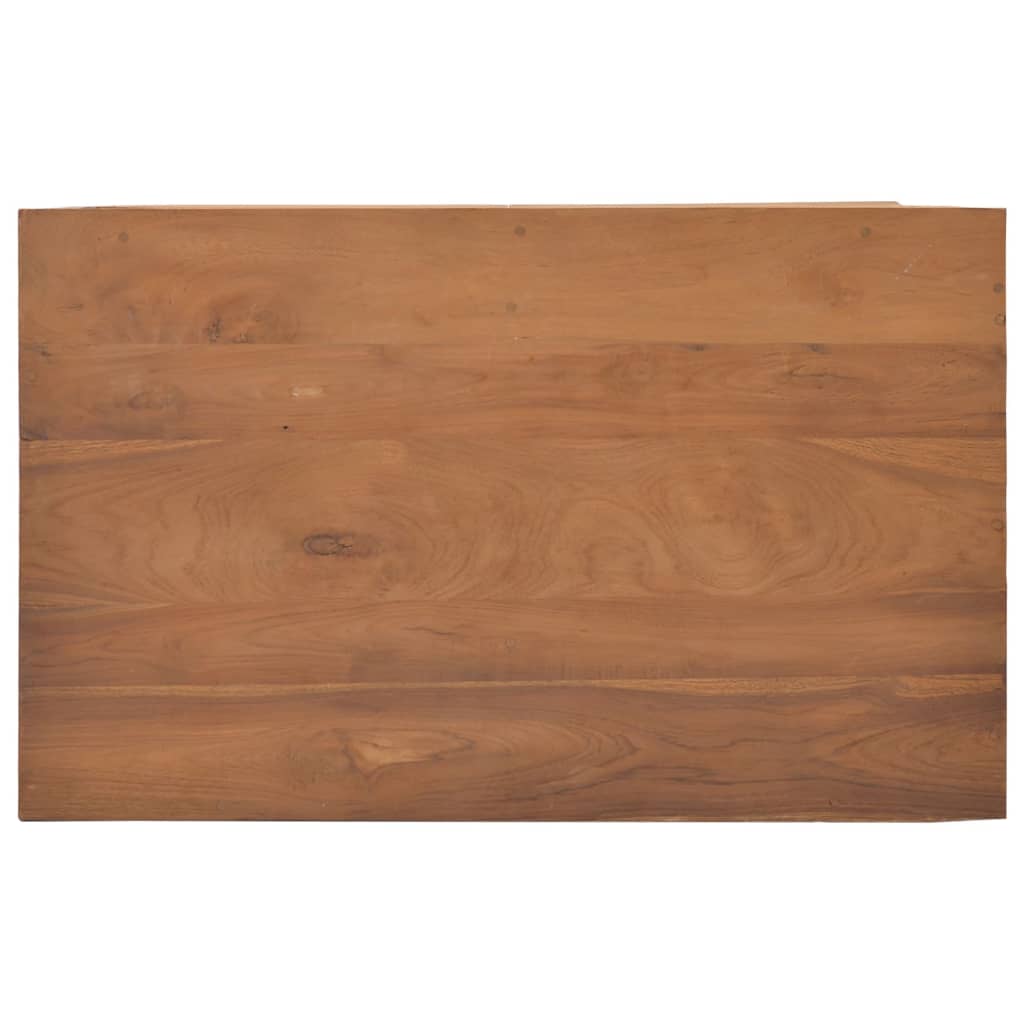 TV-Schrank mit Rollen 80x50x42 cm Teak Massivholz