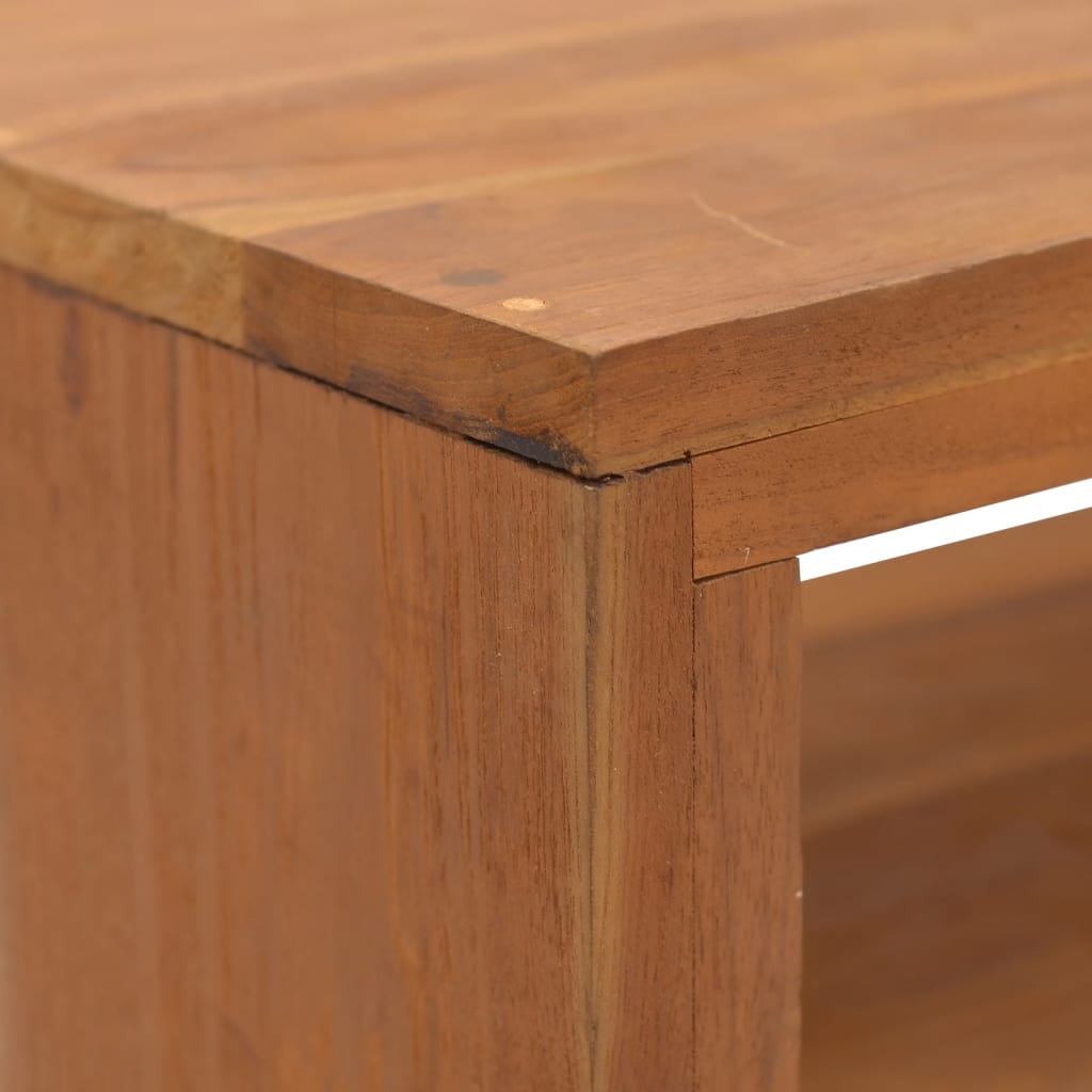 TV-Schrank mit Rollen 110x30x40 cm Teak Massivholz