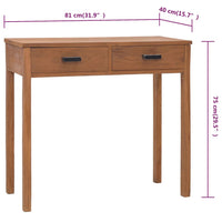 Thumbnail for Bürotisch 81x40x75 cm Teak Massivholz