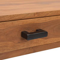 Thumbnail for Schreibtisch 110x40x75 cm Massivholz Teak