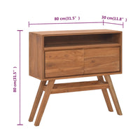 Thumbnail for Konsolentisch 80x30x80 cm Teak Massivholz