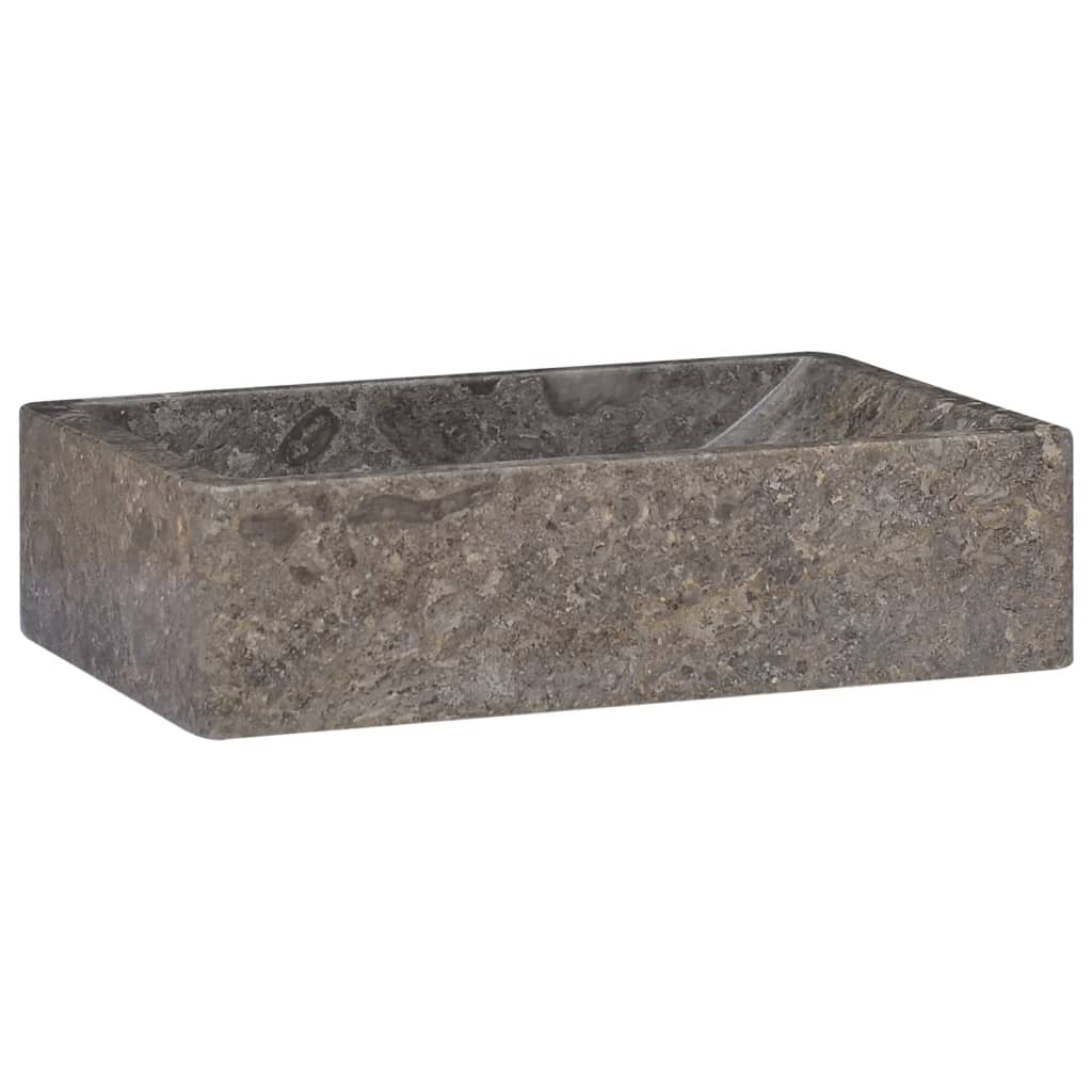 Waschbecken Grau 45x30x12 cm Marmor