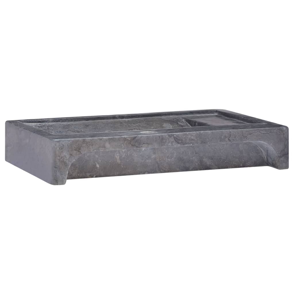 Waschbecken Schwarz 58x39x10 cm Marmor
