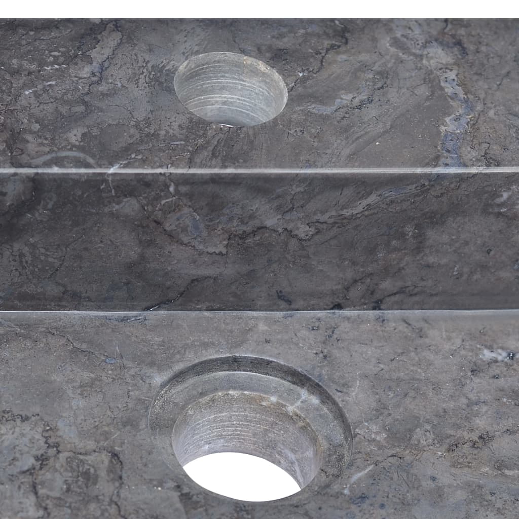 Waschbecken Schwarz 58x39x10 cm Marmor