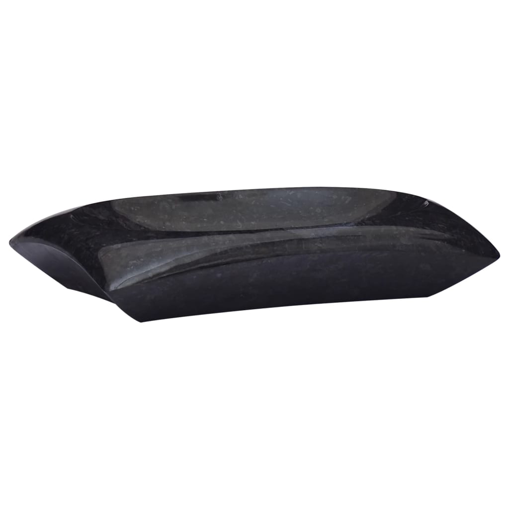 Waschbecken Schwarz 50x35x10 cm Marmor