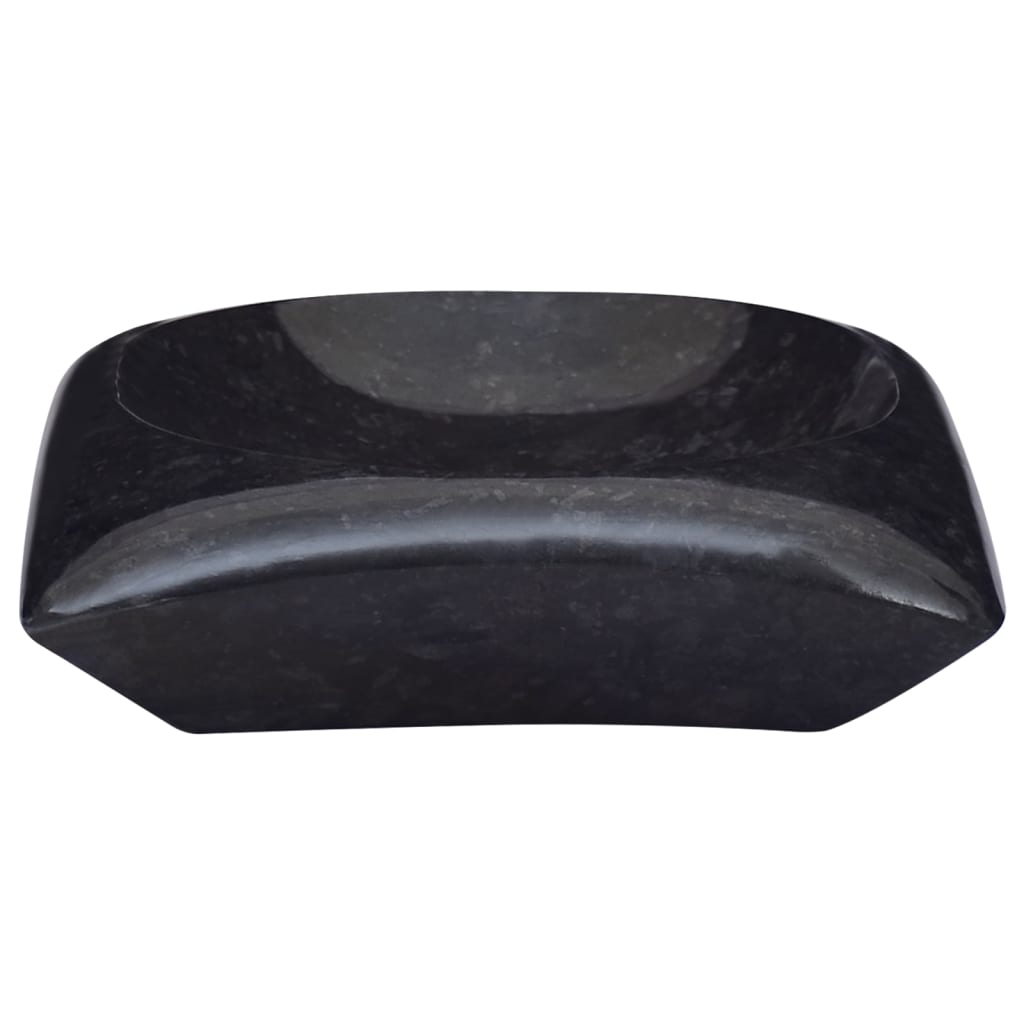 Waschbecken Schwarz 50x35x10 cm Marmor