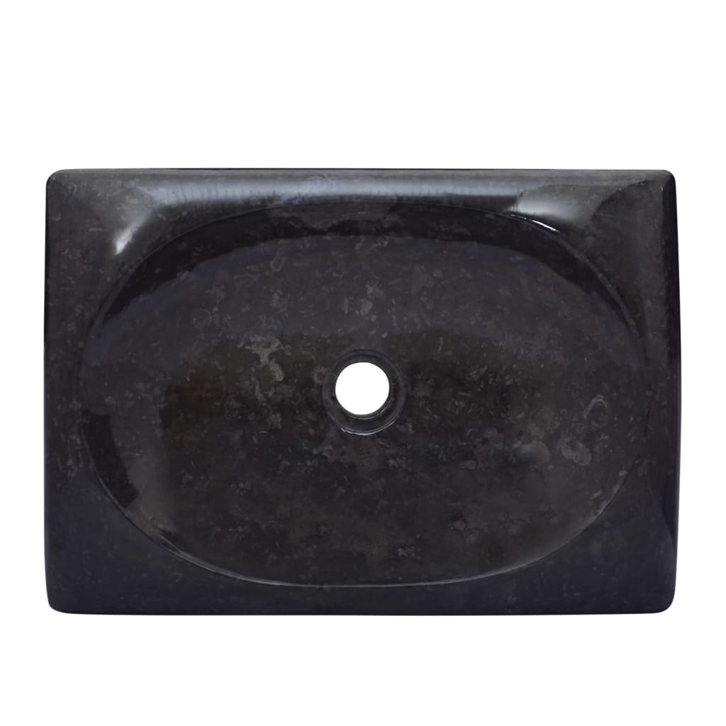 Waschbecken Schwarz 50x35x10 cm Marmor