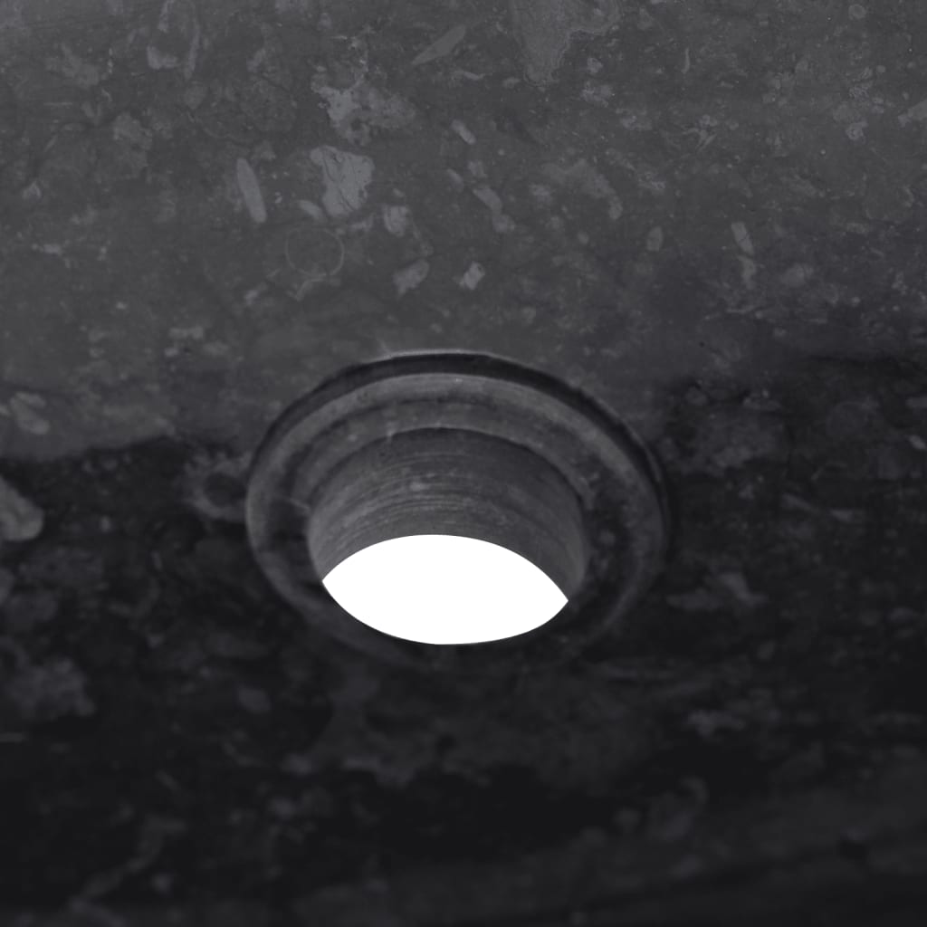 Waschbecken Schwarz 50x35x10 cm Marmor