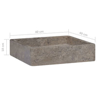 Thumbnail for Waschbecken Grau 40x40x10 cm Marmor