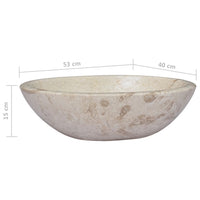 Thumbnail for Waschbecken Creme 53x40x15 cm Marmor