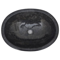 Thumbnail for Waschbecken Schwarz 53x40x15 cm Marmor