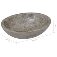 Thumbnail for Waschbecken Grau 53x40x15 cm Marmor