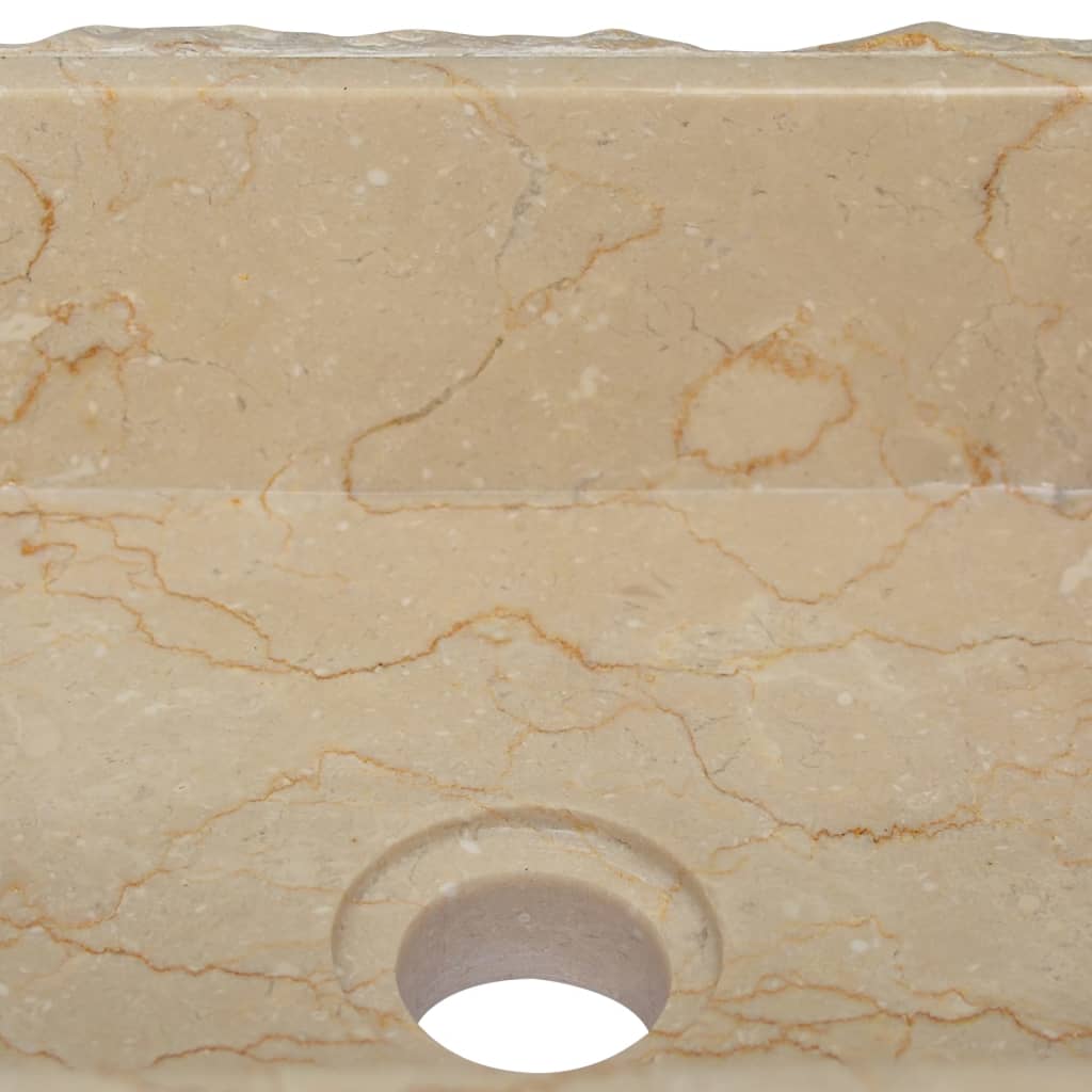 Waschbecken Creme 30x30x13 cm Marmor