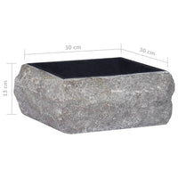 Thumbnail for Waschbecken Schwarz 30x30x13 cm Marmor