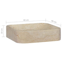 Thumbnail for Waschbecken Creme 40x40x10 cm Marmor